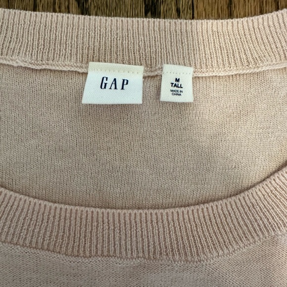 Gap merino blend sweater in blush pink, size M tall - Picture 2 of 7